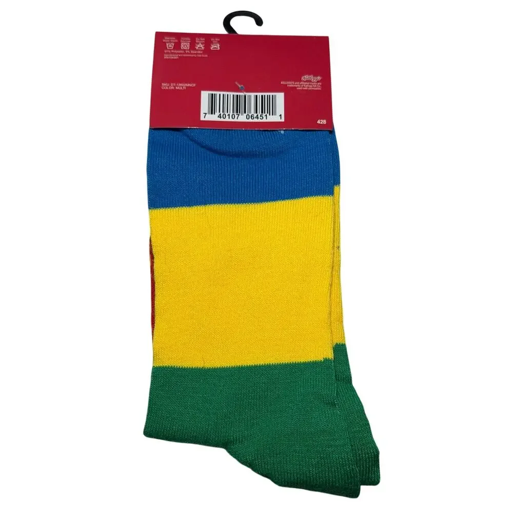 Kellogg's Froot Loops Odd Sox Crazy Socks Mens Size 6-12 Crew Novelty Gift-NWT